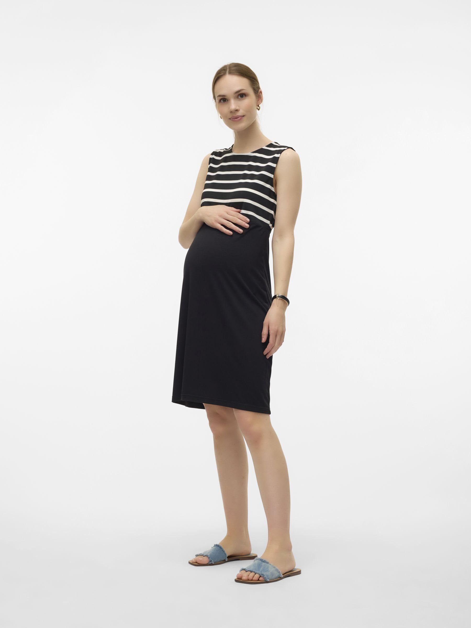 mamalicious-mlalaris-umstandskleid-rmelloses-kleid-mit-rundhalsausschnitt image 4
