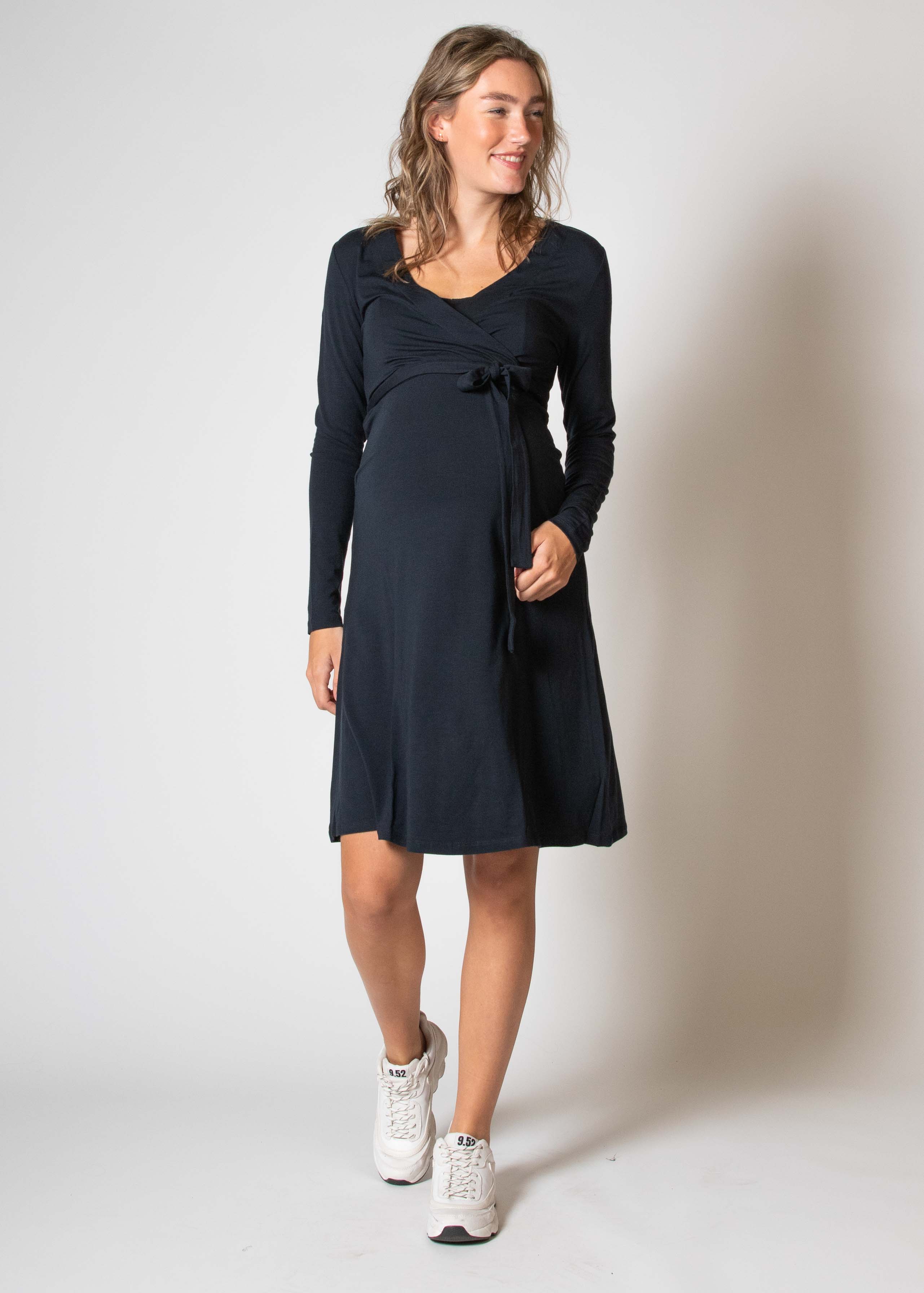 love2wait-dres-nursing-tencel-ecovero-navy image 1