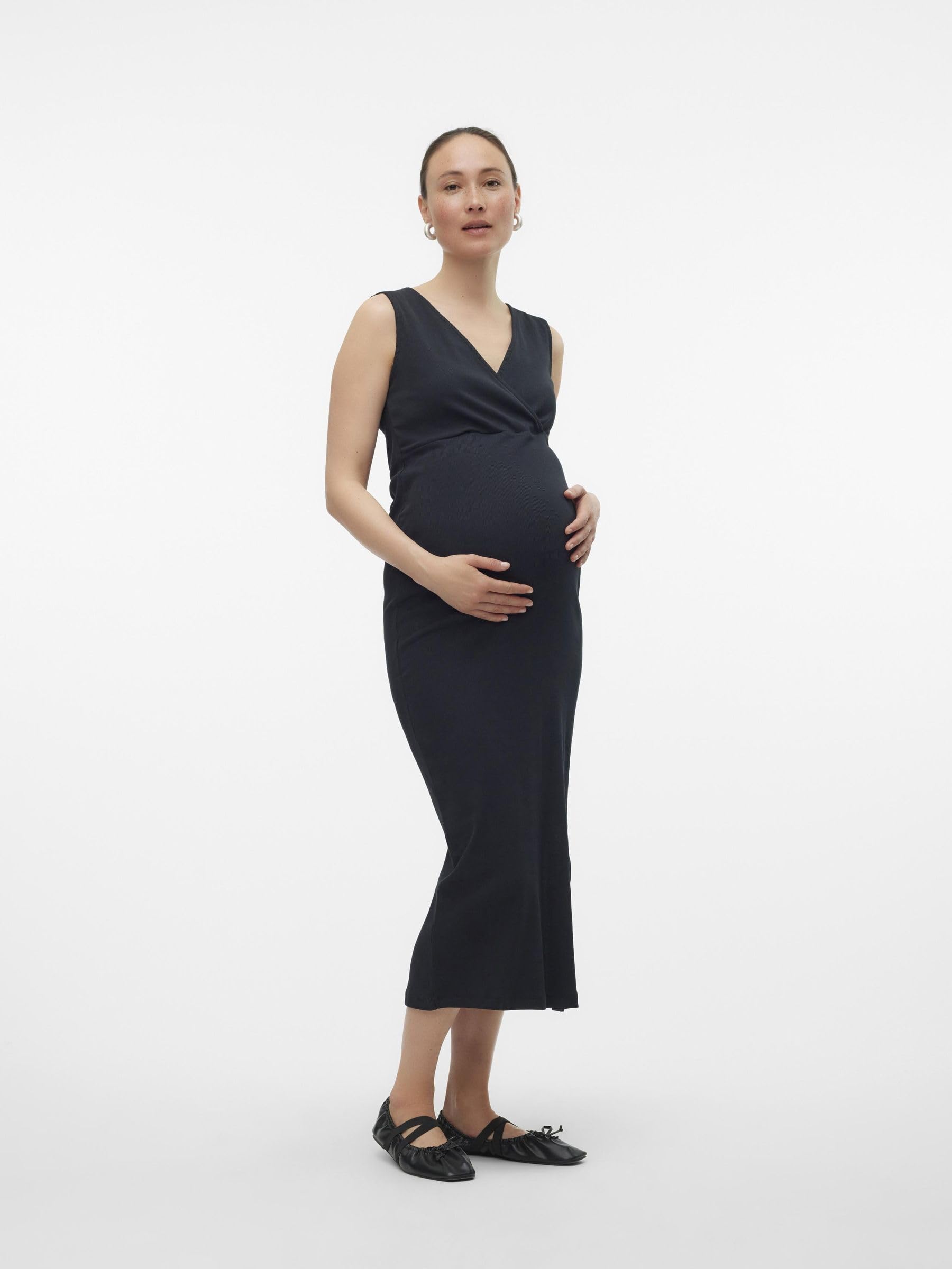 mamalicious-mlemily-umstandskleid-2-in-1-wickelkleid-mit-v-ausschnitt-stillfunkt image 4