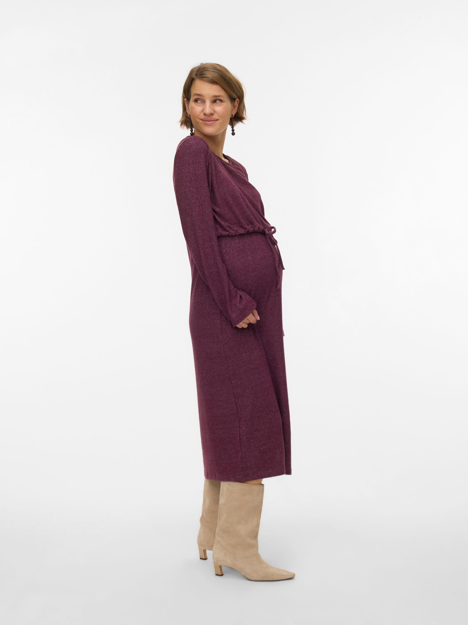 mamalicious-mlalice-umstandskleid-2-in-1-kleid-mit-stillfunktion-rundhals-und-la image 4