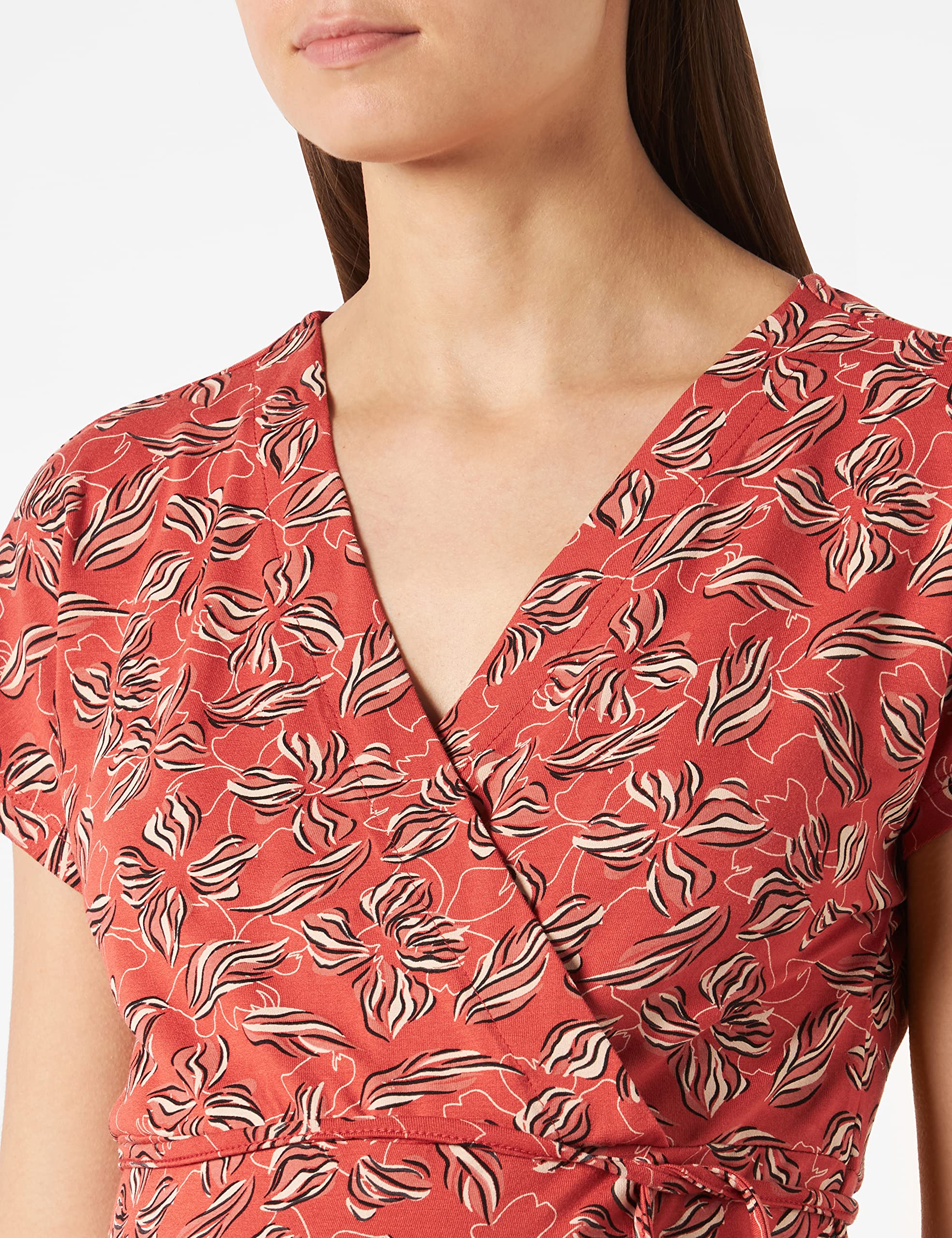 noppies-damen-umstandskleid-mit-kurzarm-und-all-over-print-hot-sauce image 3