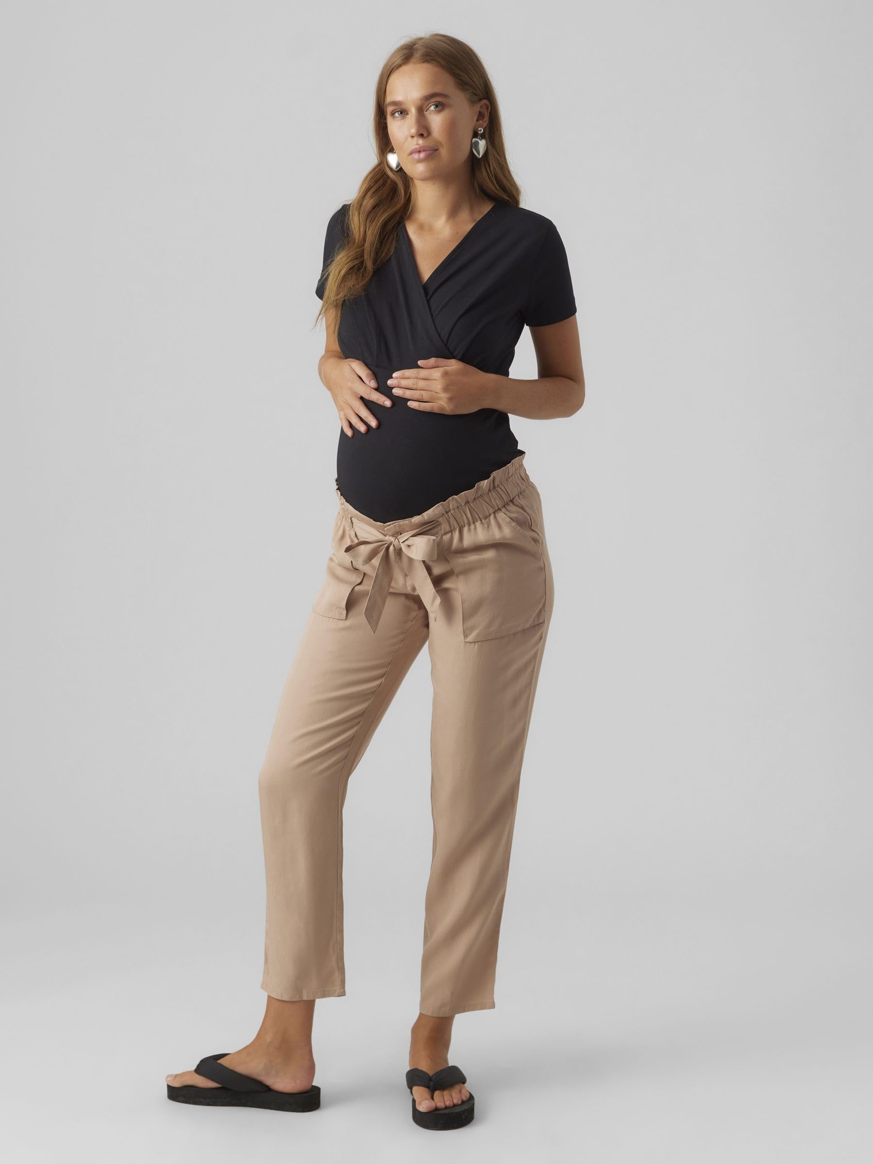 mamalicious-mlnewbethune-woven-pant-umstandsstoffhose-mit-elastischem-bund image 4