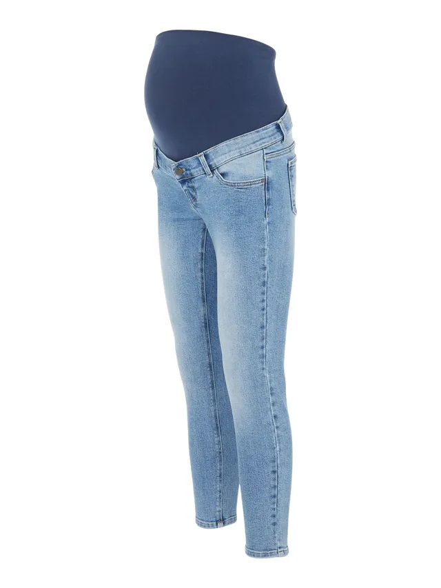 mamalicious-umstandsjeans-mit-bauchbund-slim-fit-7-8-beinl-nge-und-stretch-denim image 1