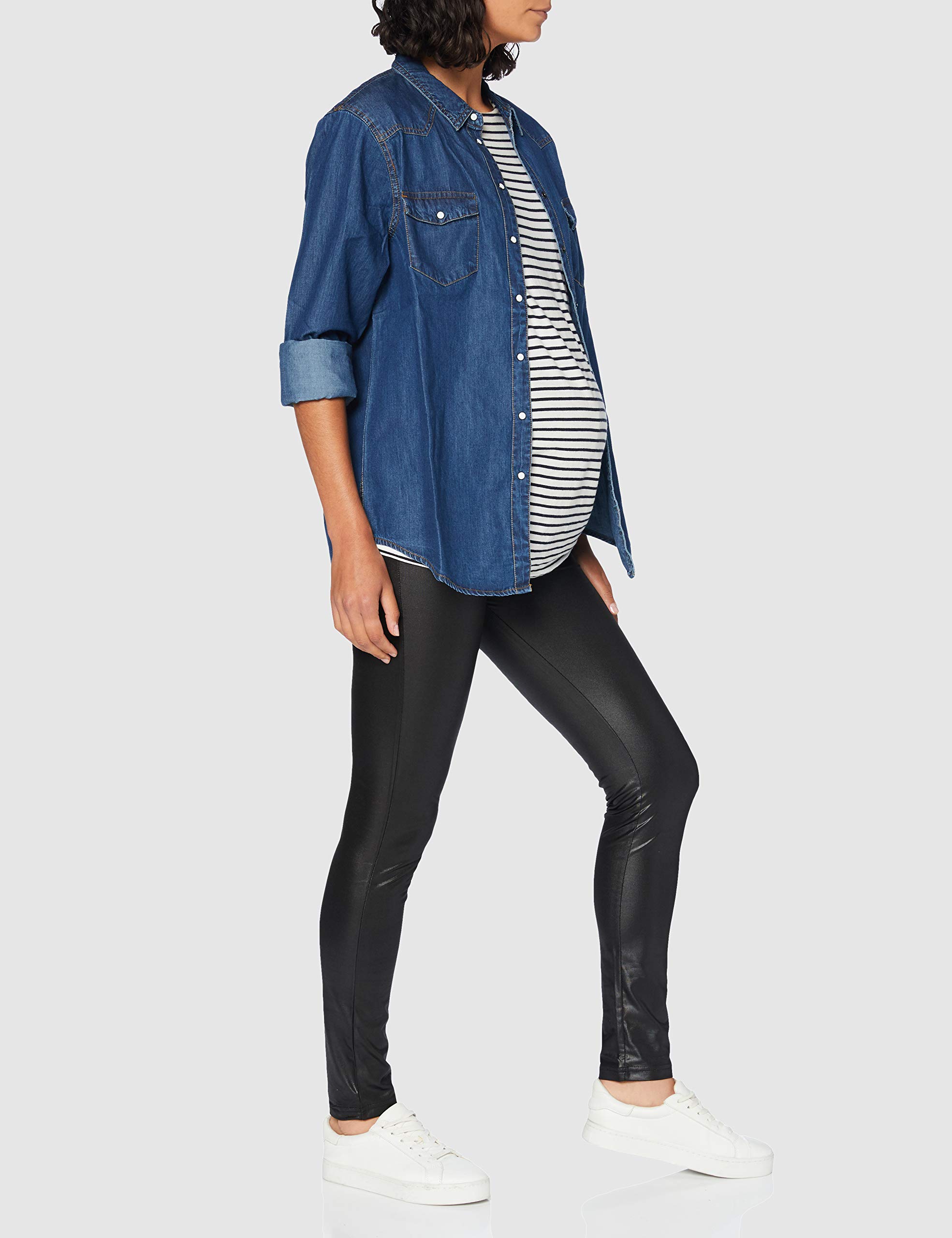 mamalicious-damen-mlnewtessa-jersey-high-waist-umstandsleggings-schwarz-bequem image 2