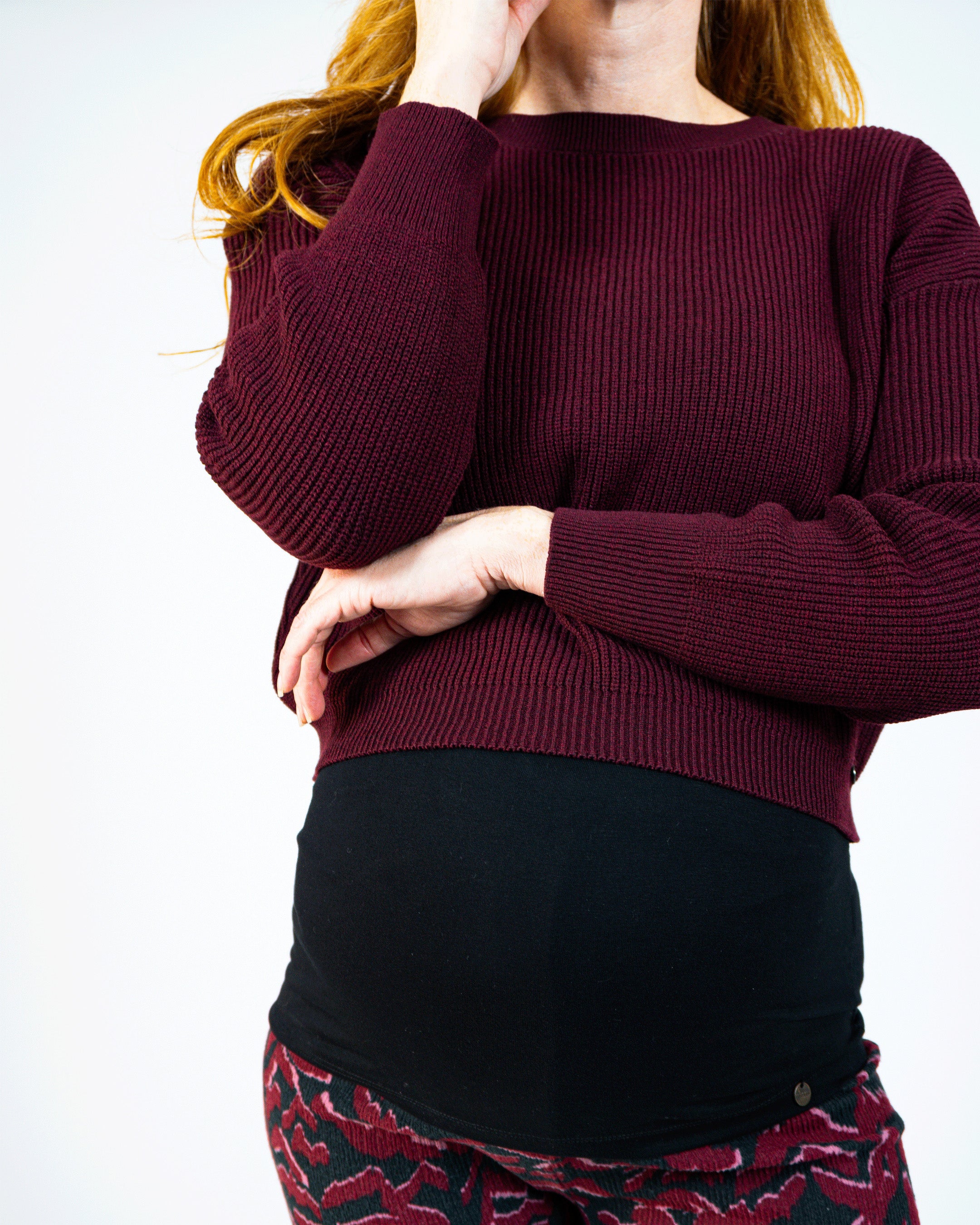 love2wait-strick-crop-top-burgunder image 1