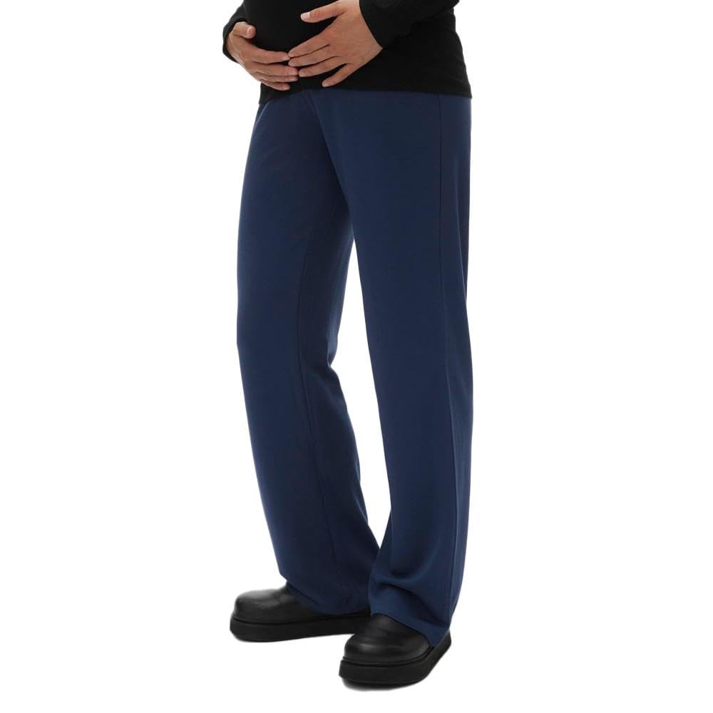 mamalicious-umstands-hose-marineblau-weite-passform-hohe-taille image 1