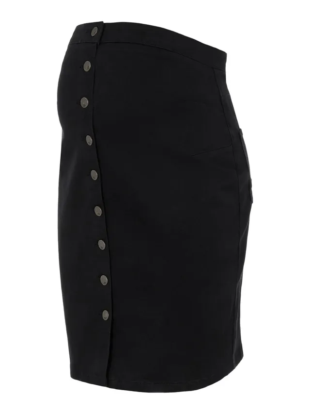 mamalicious-mlvilla-black-denim-abk-skirt-umstands-jeansrock-in-schwarz image 1