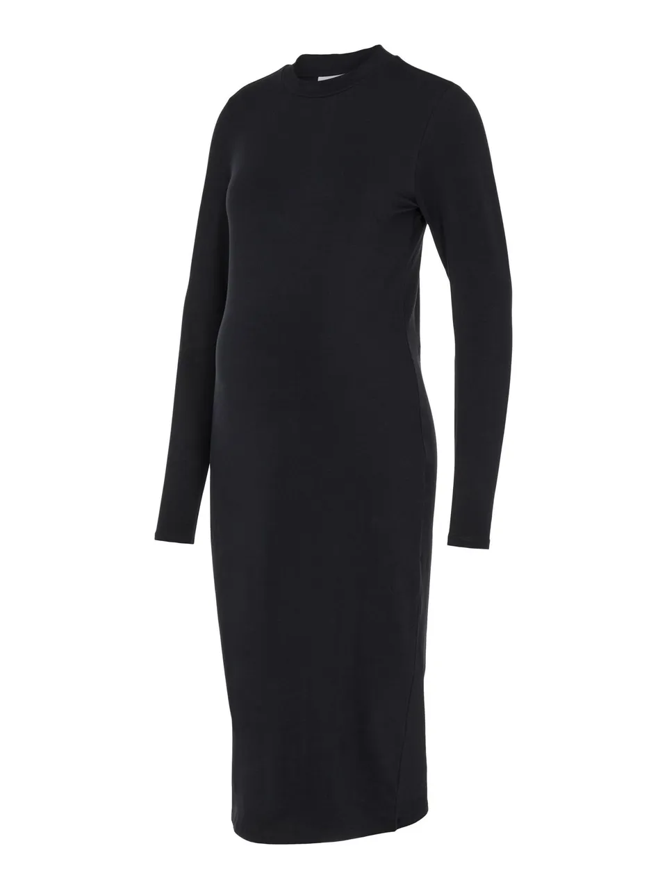 mamalicious-umstandskleid-mleva-midikleid-mit-stehkragen-und-langen-rmeln-aus-re image 1