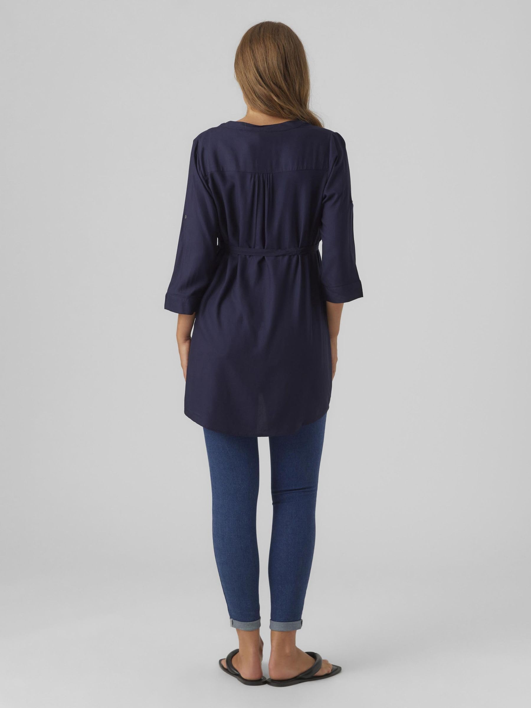 mamalicious-damen-mlmercy-3-4-woven-tunika-shirt-umstands-und-stilltunika-eco-vi image 4