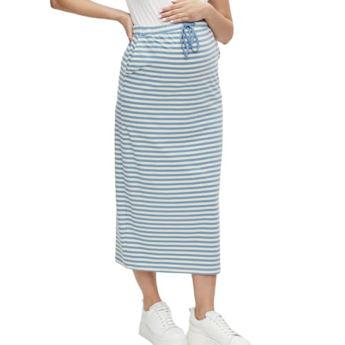 mamalicious-damenrock-molly-wei-blau-gestreift-elastischer-bund-100-viskose image 4