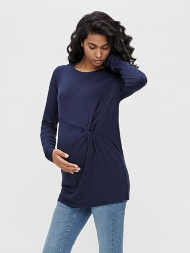 mamalicious-mlkarely-umstandstshirt-langarm-mit-knotendetail-jersey-rundhals-sch image 7