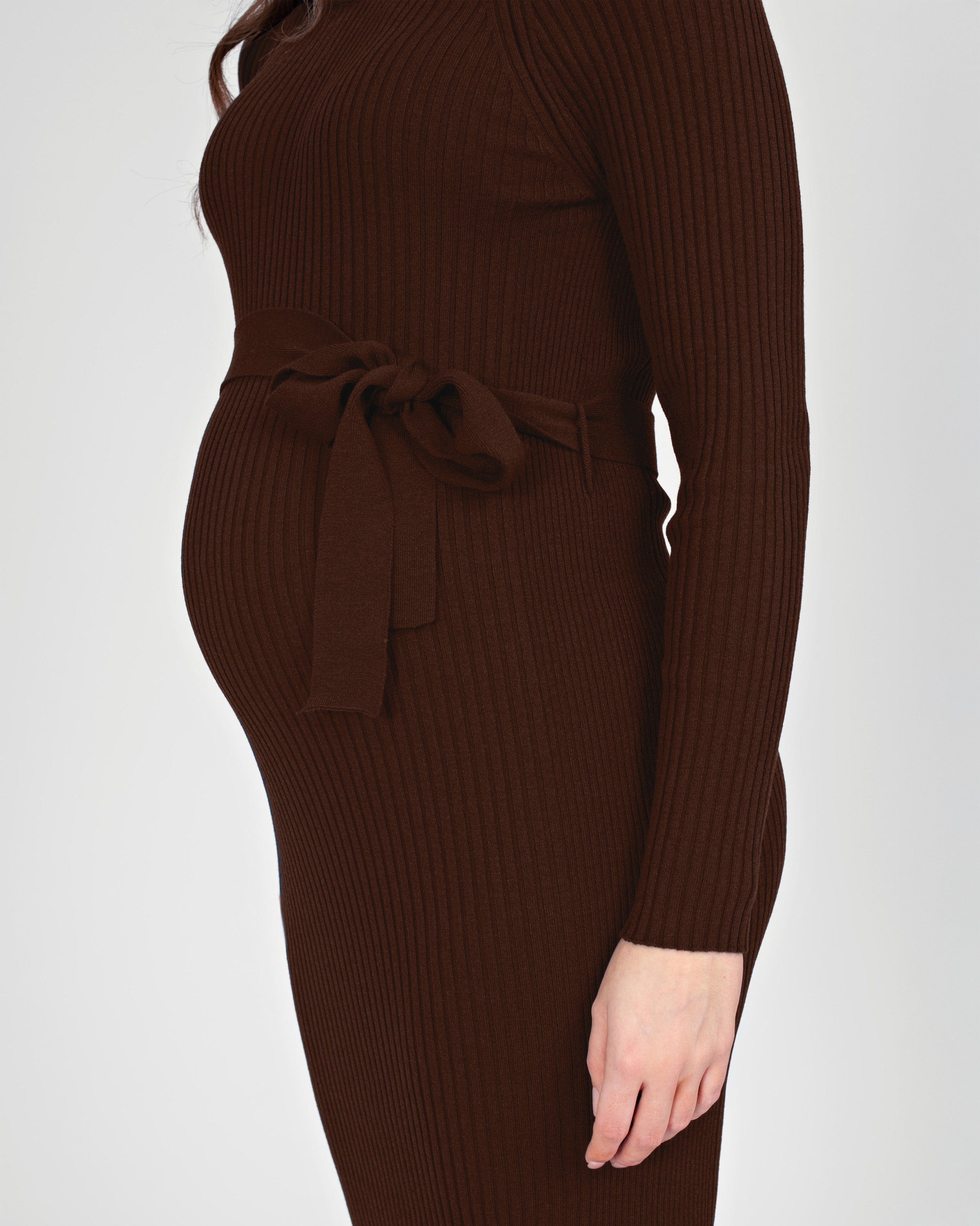 love2wait-dress-knit-belt-long-sleeves-brown image 6