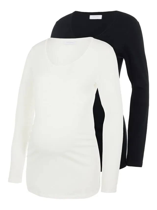 mamalicious-damen-mllea-organic-l-s-top-2er-pack-umstandslangarmshirt image 1