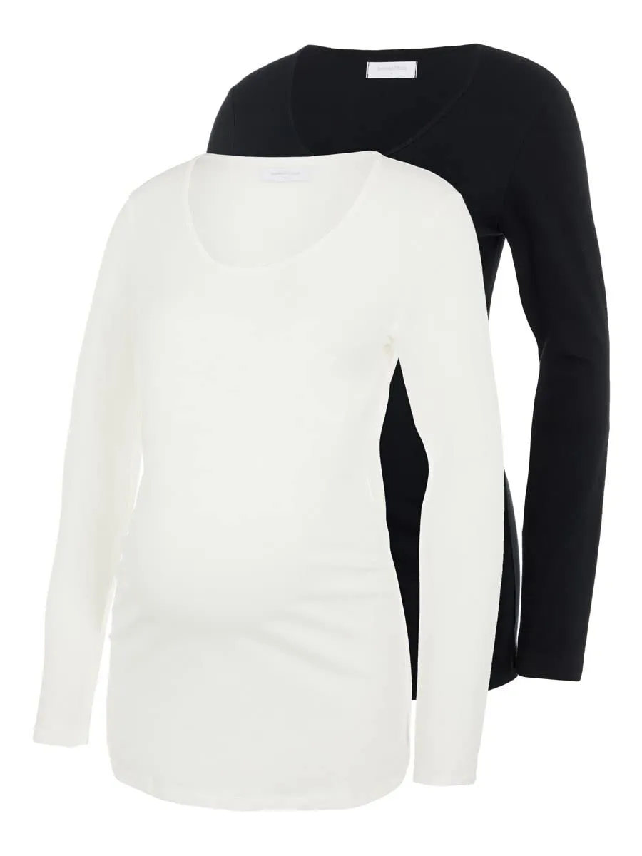 mamalicious-damen-mllea-organic-l-s-top-2er-pack-umstandslangarmshirt image 1