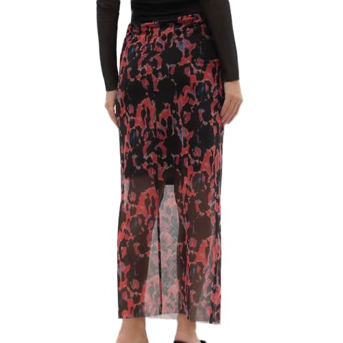 mamalicious-lella-damenrock-schwarz-rot-hohe-taille-bedruckt image 6