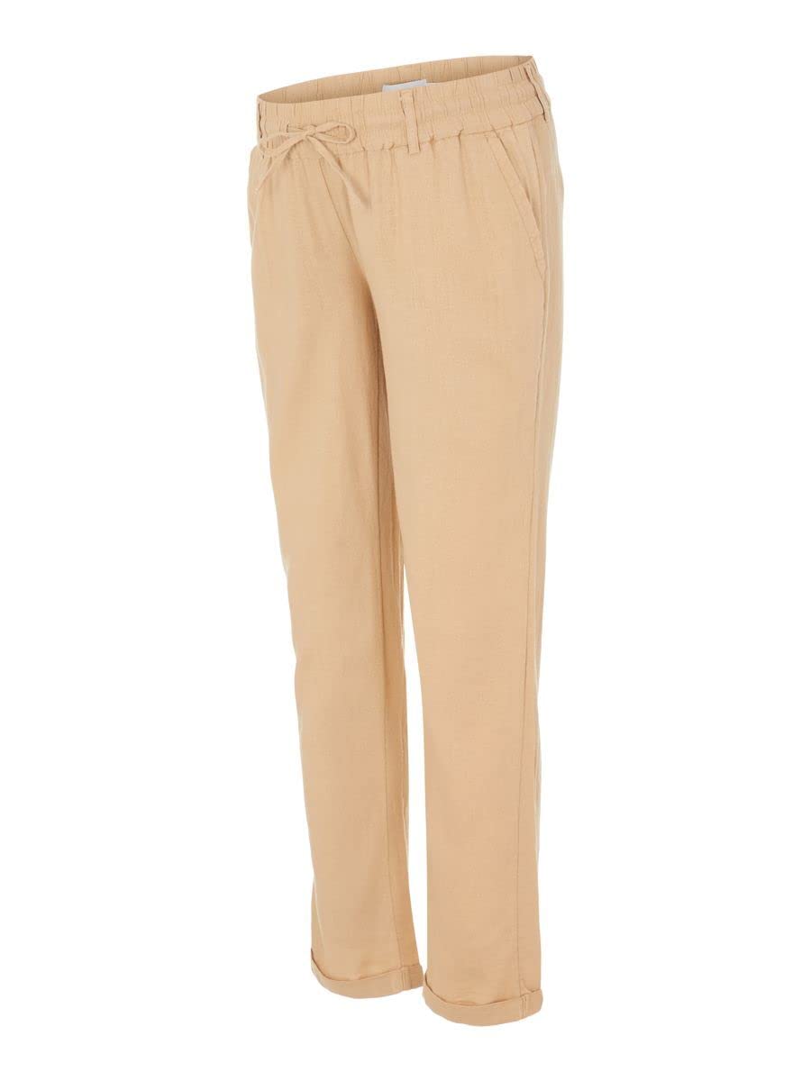 mamalicious-damen-mlbeach-woven-string-pant-hose-umstandshose-mit-tunnelzug image 1