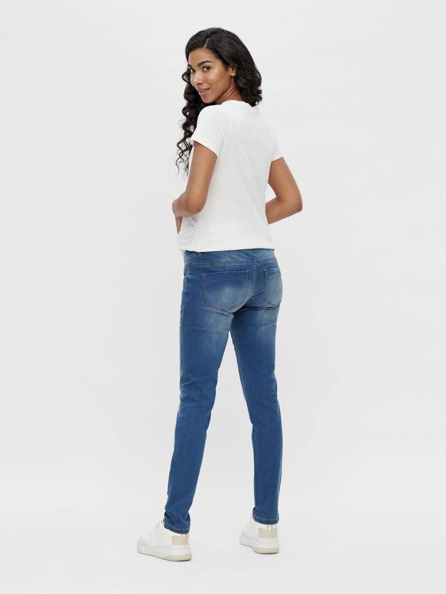 mamalicious-damen-umstandsjeans-mlfifty-002-slim-noos-schmale-jeans-mit-jersey-b image 7