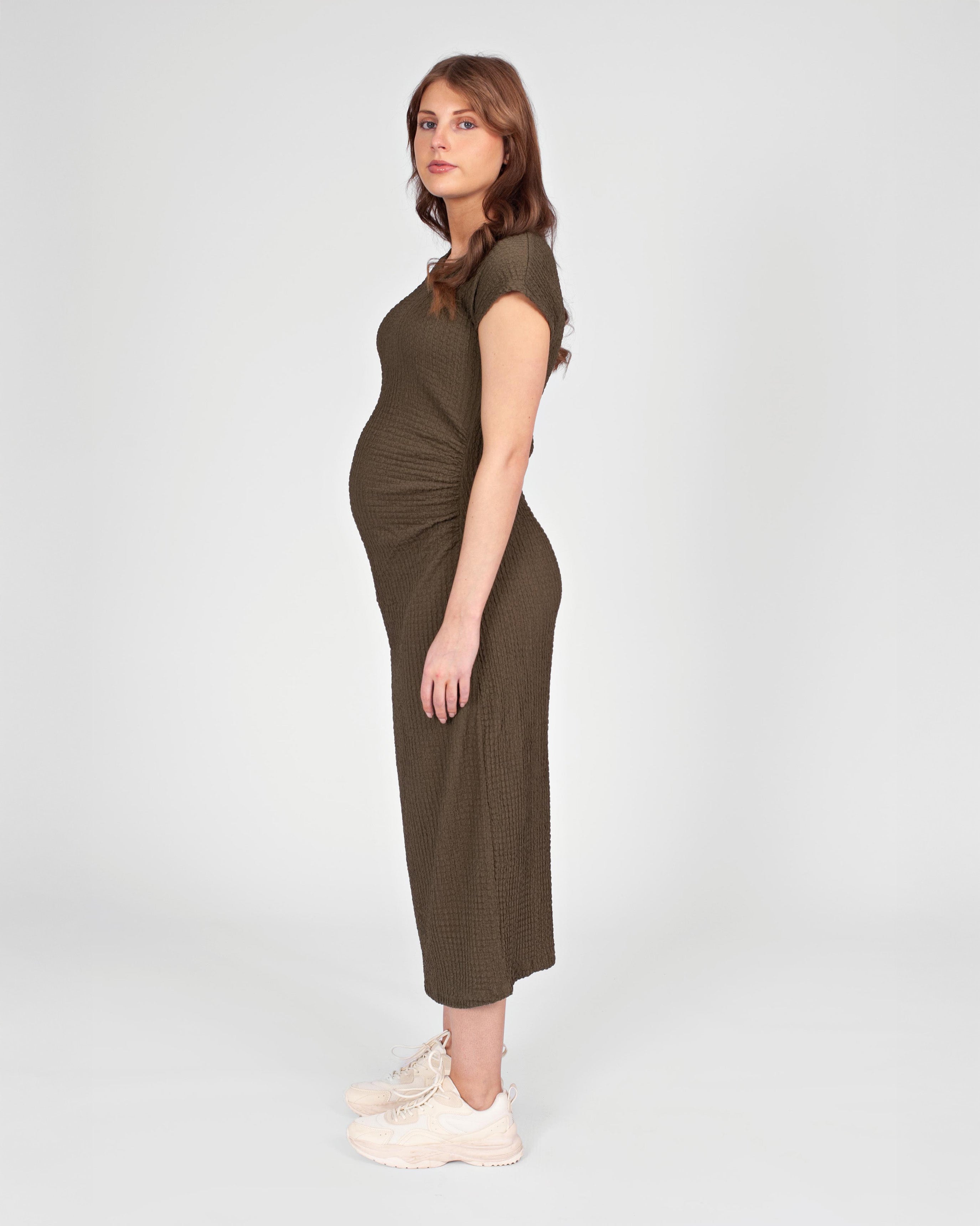 love2wait-zimra-umstandskleid-lang-olivgr-n-wrinkle-jersey-midi image 4