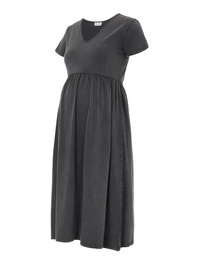 mamalicious-damen-mlstinna-cap-jersey-umstandskleid-schlichtes-kleid-f-r-schwang image 1