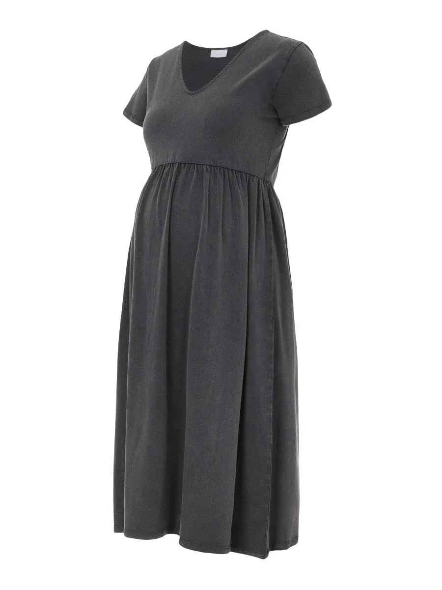 mamalicious-damen-mlstinna-cap-jersey-umstandskleid-schlichtes-kleid-f-r-schwang image 1