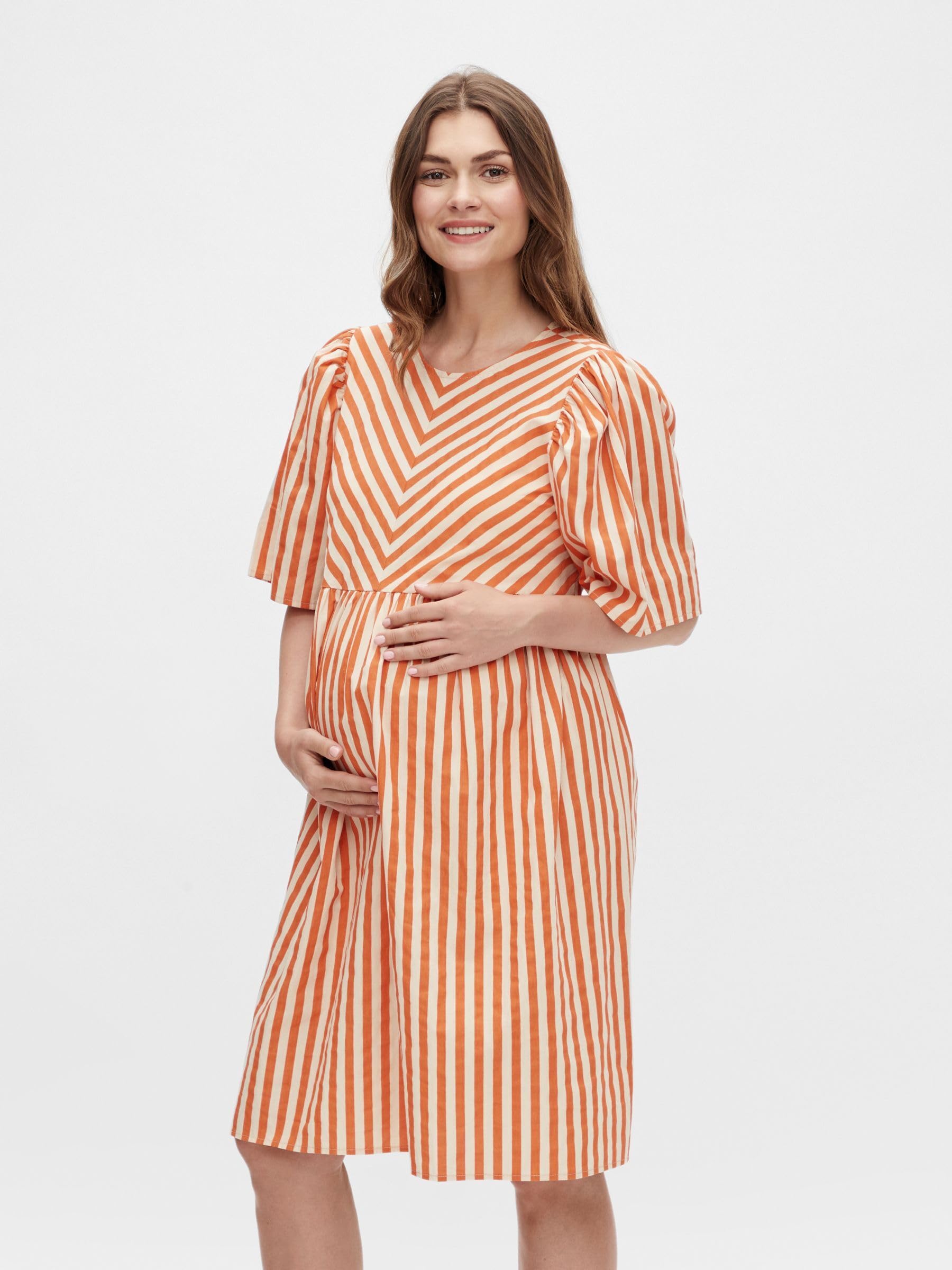 mamalicious-mlfelicity-2-4-dress-umstandskleid-mit-streifenmuster-midikleid-100- image 2