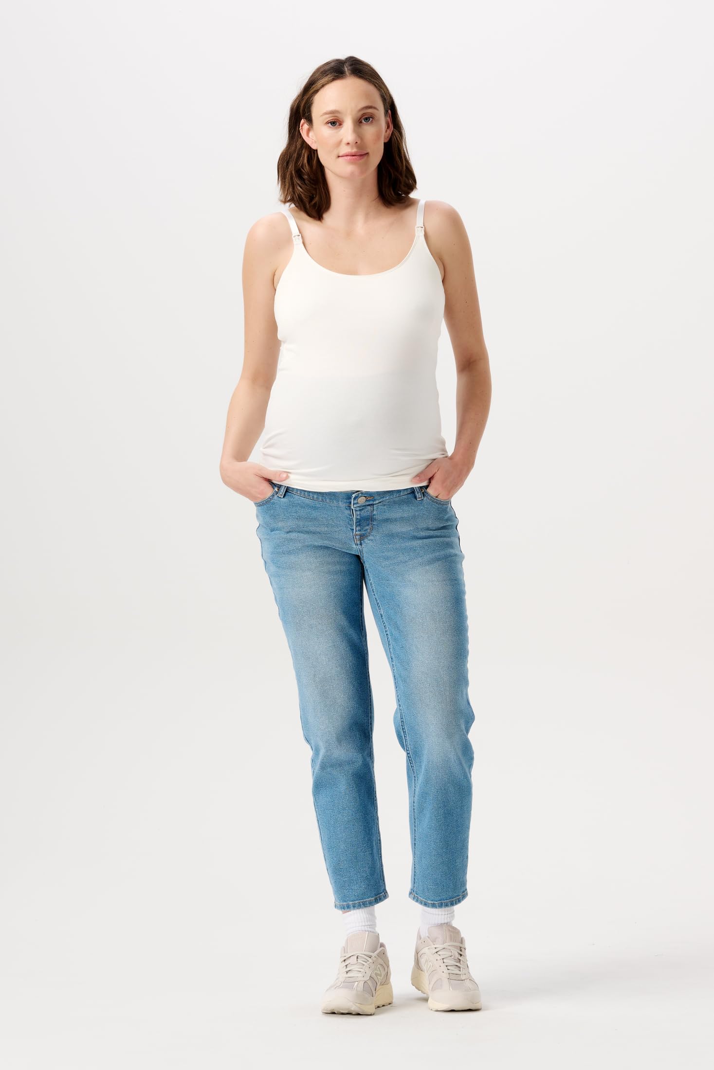 noppies-damen-azua-mom-fit-otb-jeans-umstandsjeans-mit-verstellbarem-bund-und-ba image 2
