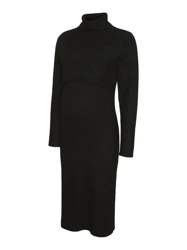 mamalicious-mlsuniva-june-ls-knit-midi-dress-2f-noos-langarm-strickkleid-in-midi image 1