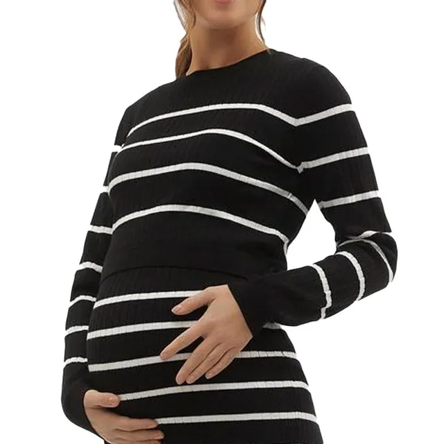 mamalicious-newsiv-umstands-pullover-schwarz-rundhalsausschnitt image 1