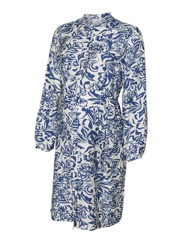 mamalicious-umstandskleid-mlsorilla-locker-geschnittenes-langarm-stillkleid-mit- image 1