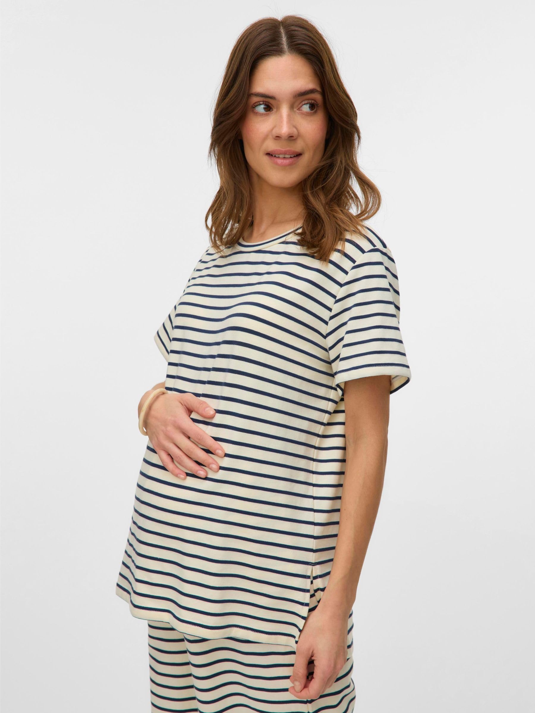mamalicious-mlpilar-umstands-bluse-mit-rundhalsausschnitt-kurzarm-und-seitenschl image 5