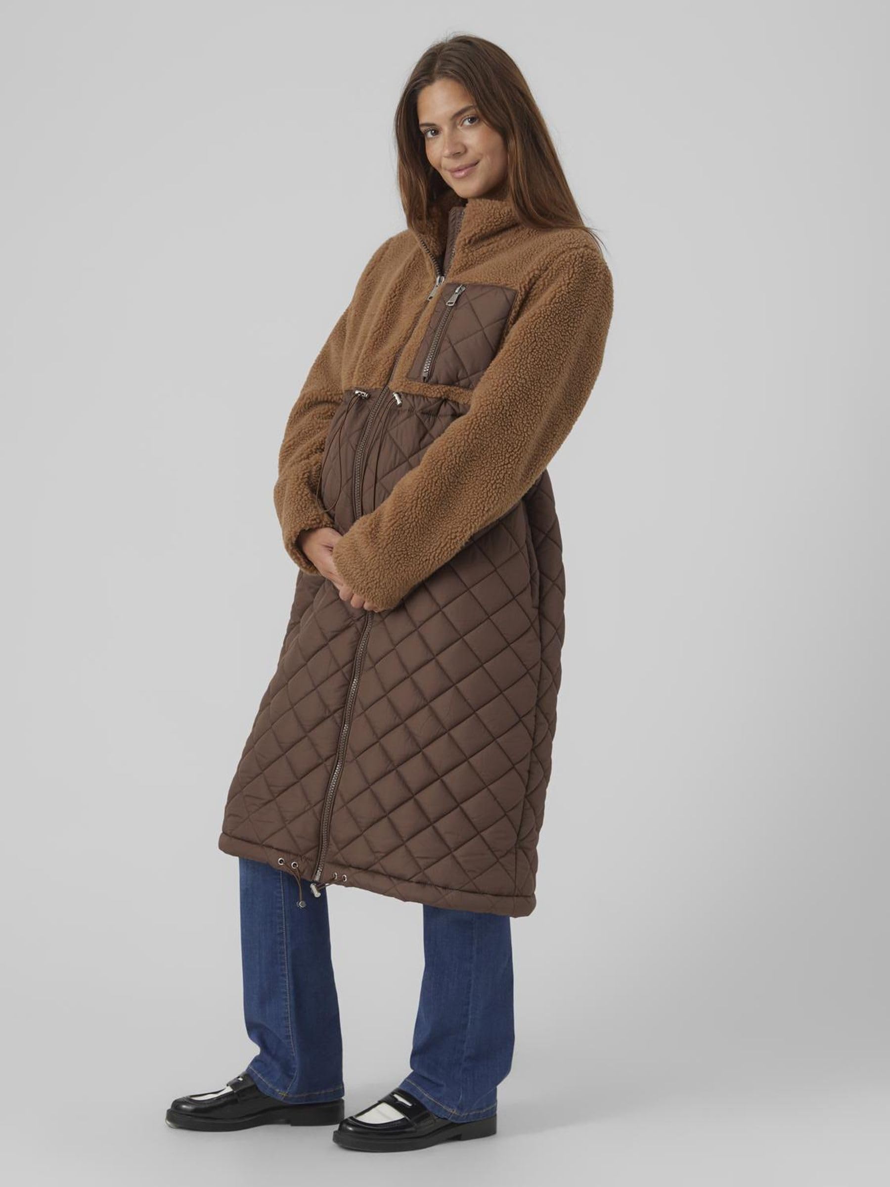 mamalicious-mlamy-damen-2-in-1-steppjacke-umstandsjacke-mit-stehkragen-und-2-weg image 4