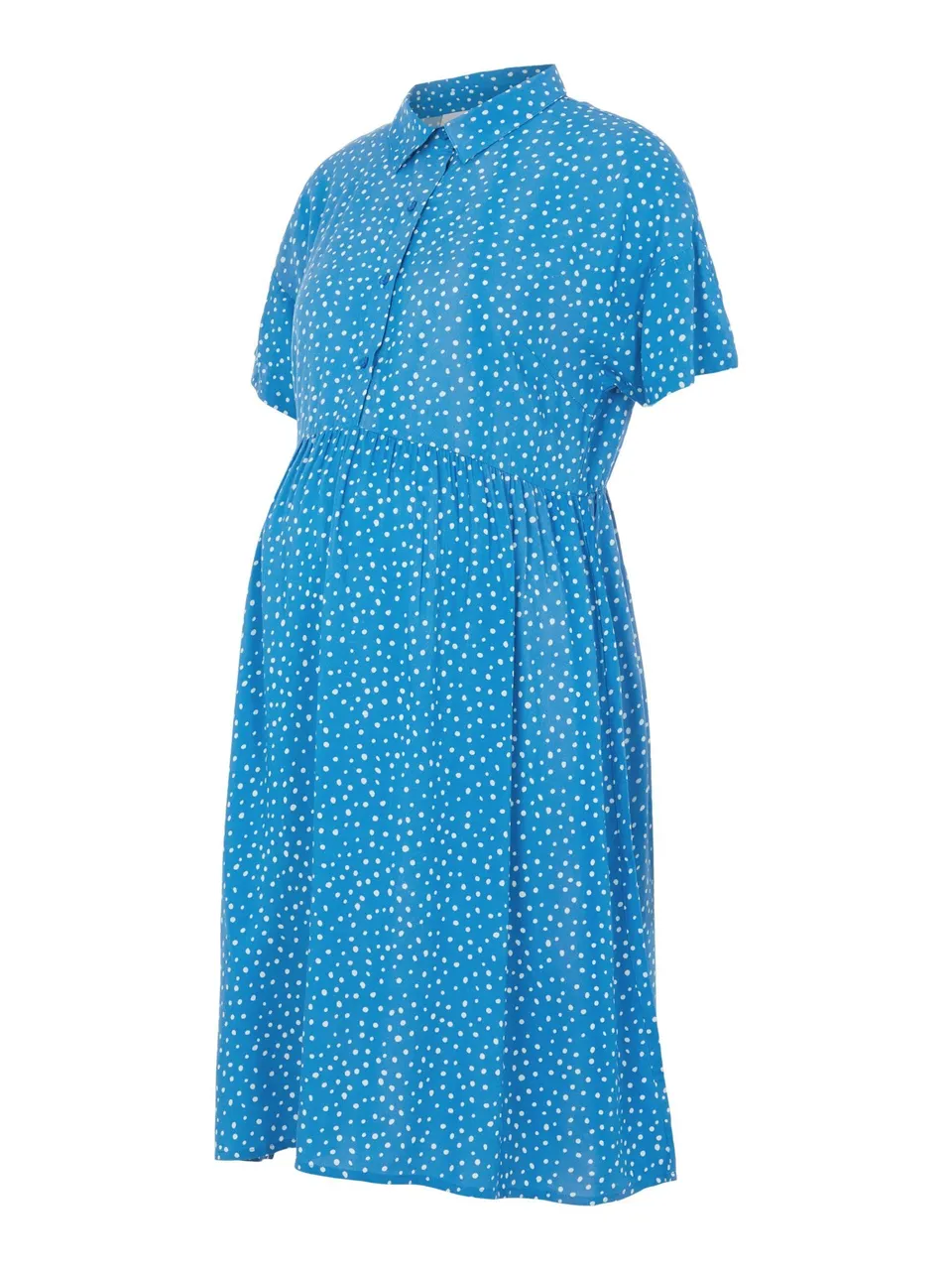 mamalicious-kurzarm-kleid-mit-stehkragen-umstandskleid-gr-e-m image 1