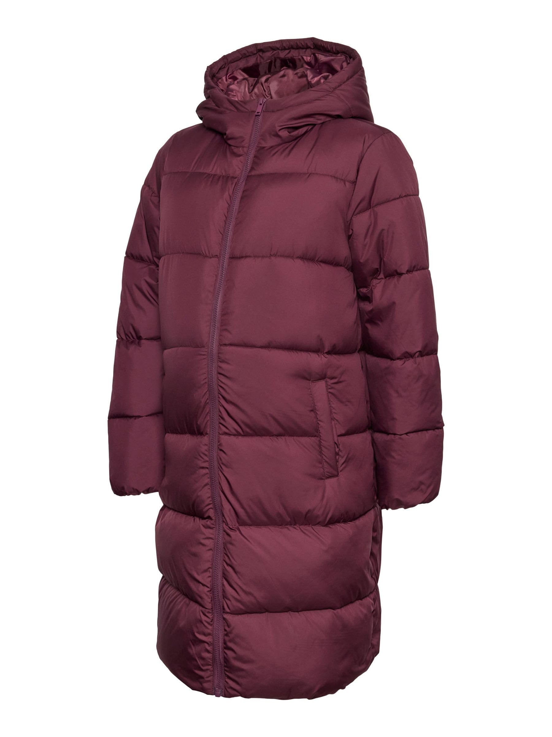 mamalicious-damen-jacke-mit-kapuze-und-elastischen-b-ndchen-knielang-rei-verschl image 7