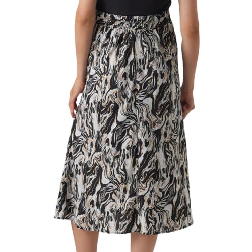 mamalicious-verona-damenrock-schwarz-grau-umstandsrock-mit-elastischem-bund-und- image 6