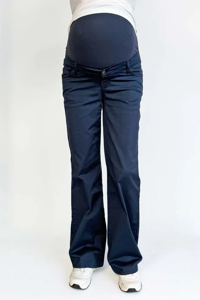 love2wait-pants-julia-cotton-wide-leg-umstands-und-stillhose-marineblau image 1