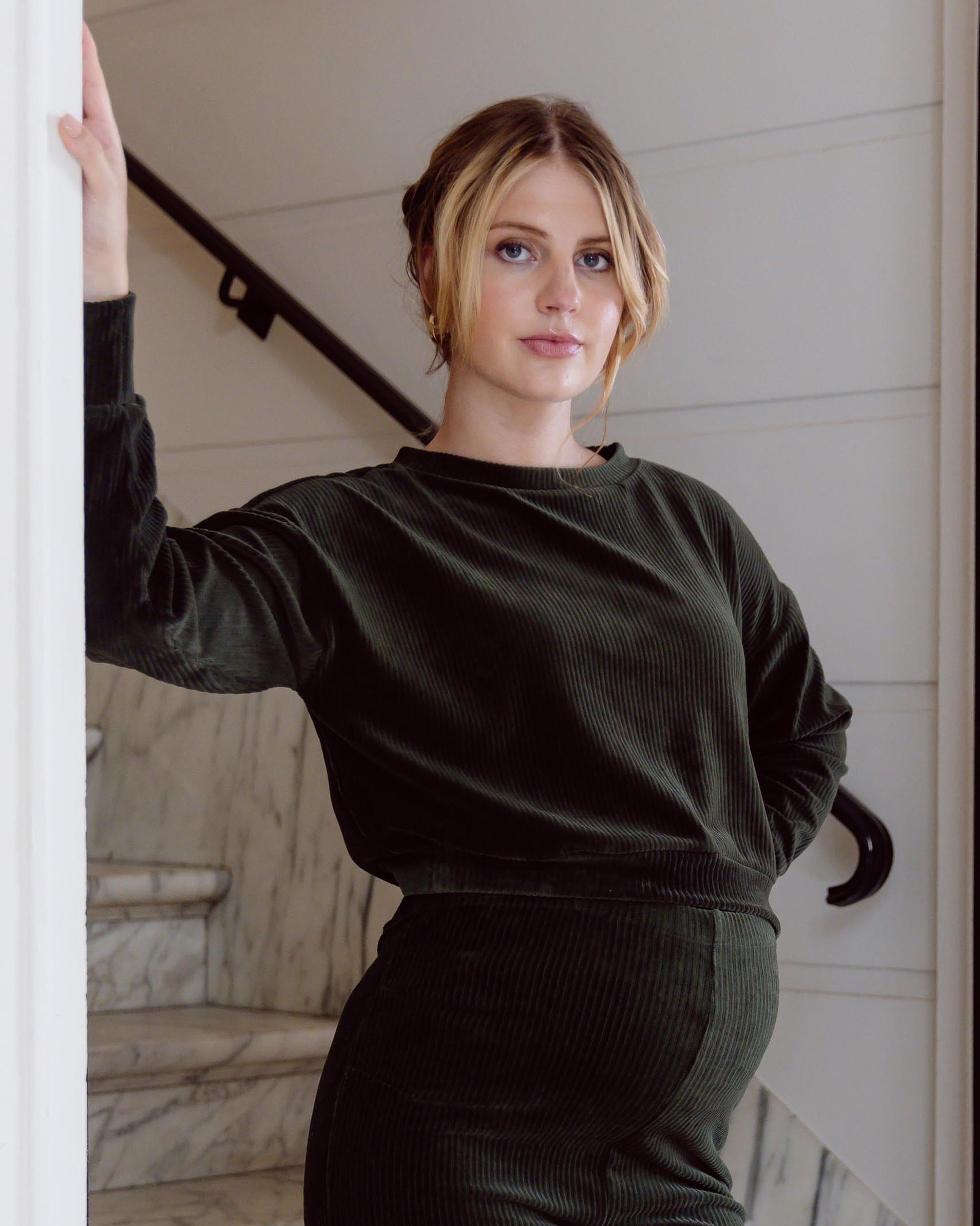 love2wait-rib-sweater-umstands-pullover-olive image 1