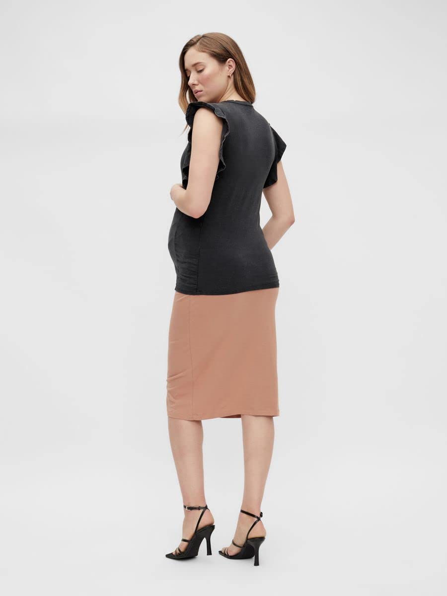 mamalicious-mlstinna-s-s-jersey-top-bequemes-umstandstop-mit-r-schen-detail image 4