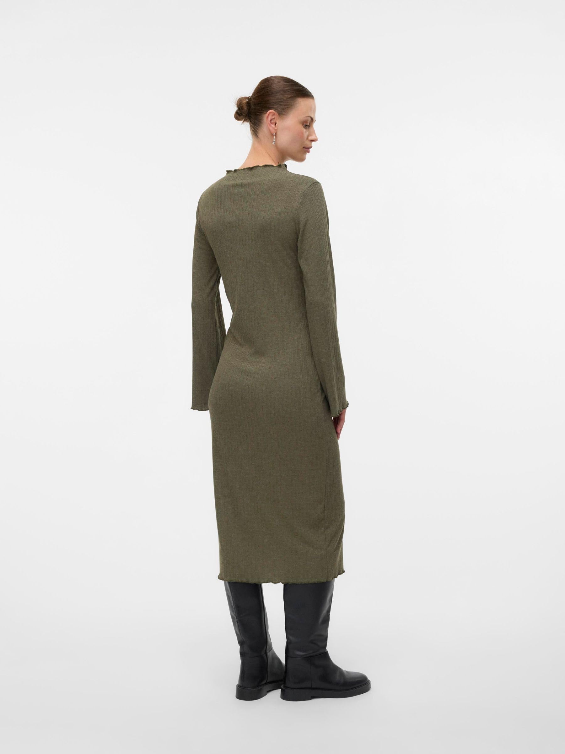 mamalicious-mlsadie-umstandskleid-mit-stehkragen-midi-l-nge-langarm image 3