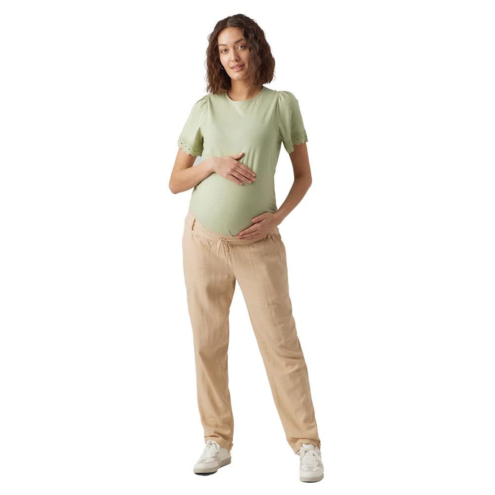 mamalicious-mlbeach-woven-string-pant-noos-leichte-umstandshose-mit-elastischem- image 5