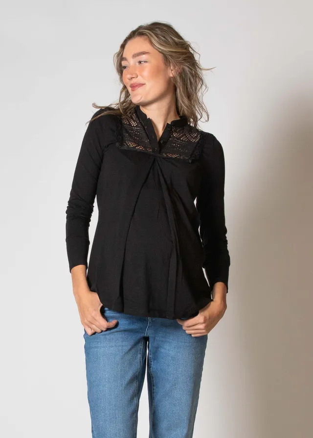 love2wait-still-shirt-shirt-l-sl-nursing-ecovero-mit-langen-rmeln-und-spitze-in- image 1