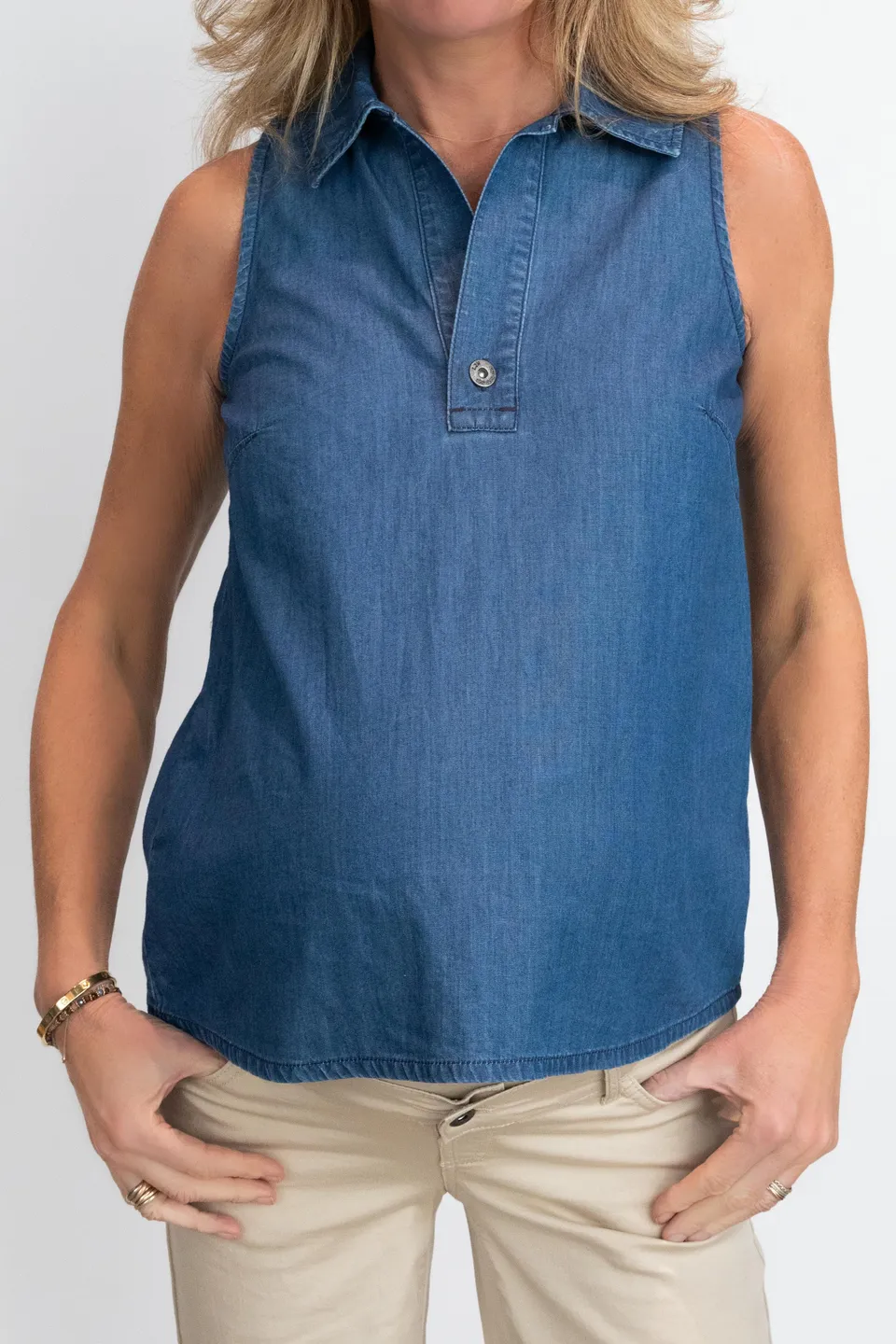 love2wait-blouse-denim-sleeveless-umstands-und-stillbluse-stone-wash image 1
