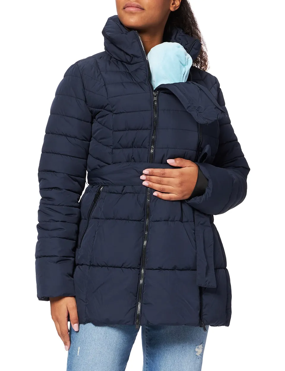noppies-damen-umstandsjacke-jacke-bradford-wasserdicht-gef-ttert-mit-schleife-un image 1