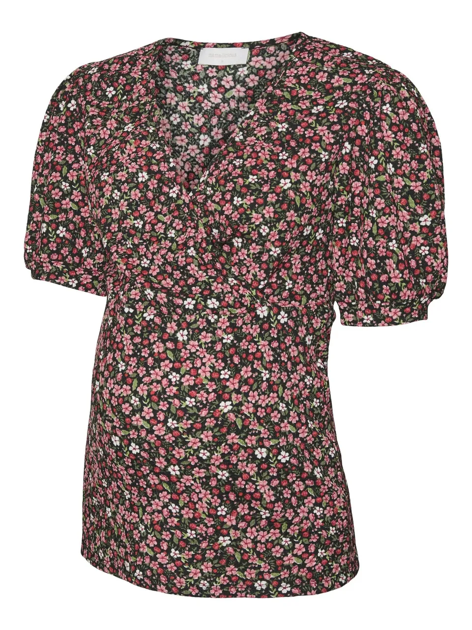 mamalicious-umstands-bluse-mit-v-ausschnitt-und-halbarm-normal-geschnitten image 1