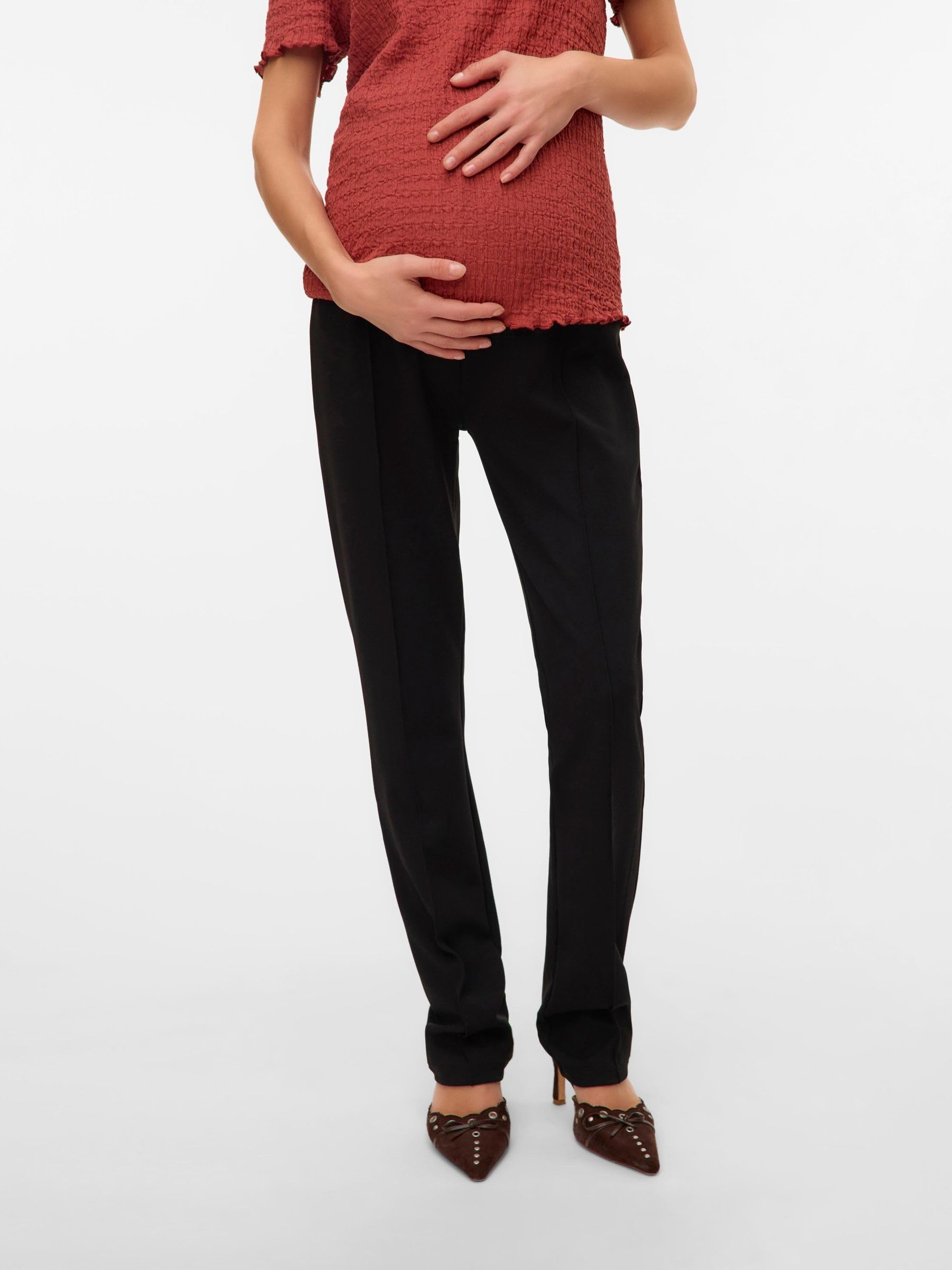 mamalicious-umstandshose-mit-hoher-taille-und-bumpband-normale-passform-f-r-komf image 2