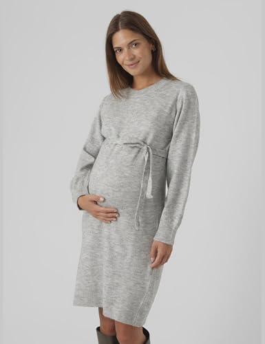 mamalicious-damen-strickkleid-mlnewanne-l-s-abk-knit-dress-a-noos-mit-bindeg-rte image 7