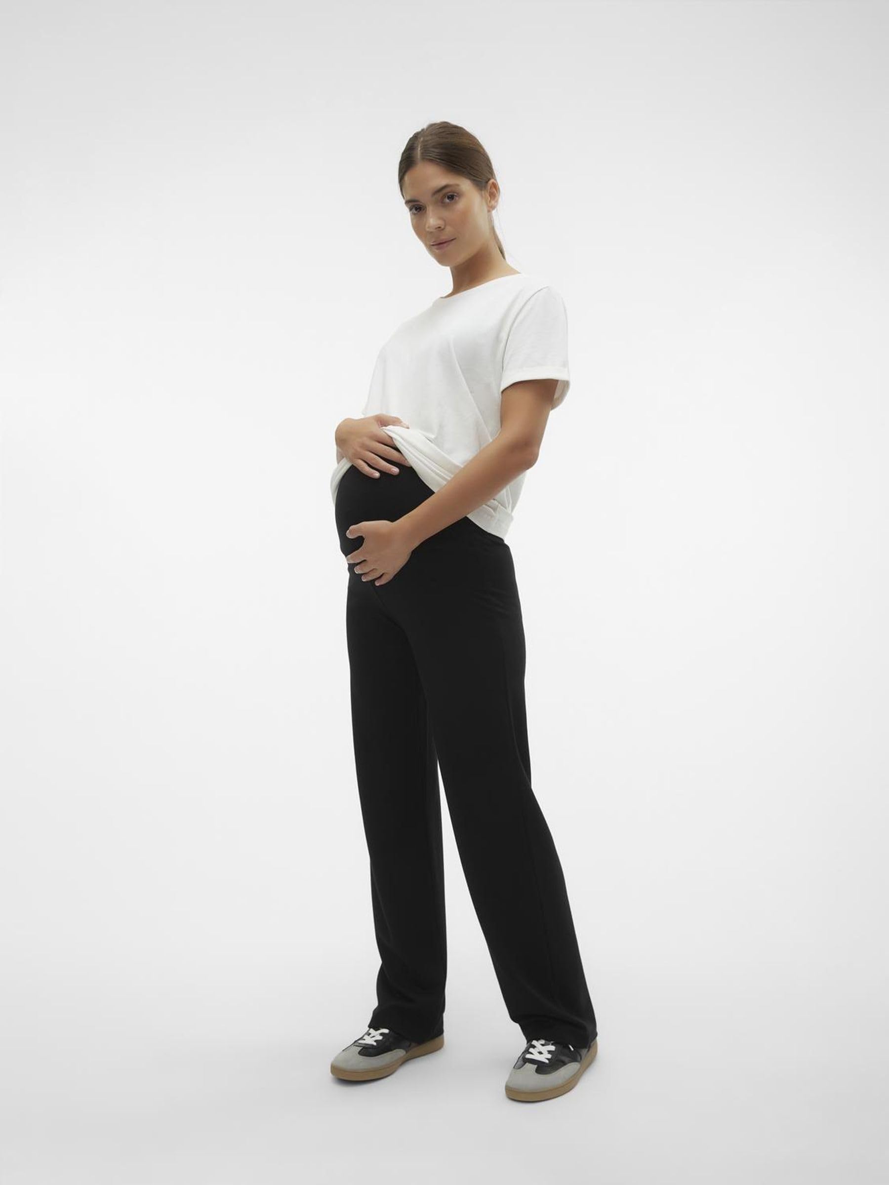 mamalicious-damen-umstands-hose-mit-hoher-taille-und-bumpband image 5