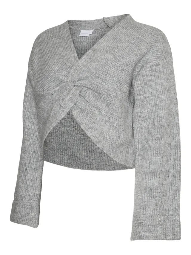 mamalicious-mlsvala-l-s-crop-knit-top-a-umstands-pullover-cropped-knoten-detail- image 1