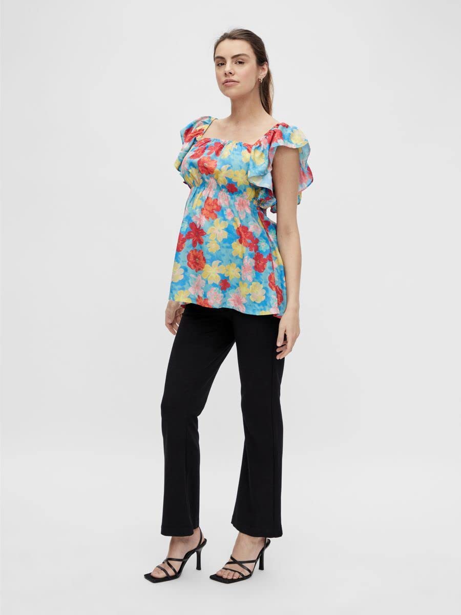 mamalicious-mlfrida-cap-frill-woven-top-a-stillbluse image 4
