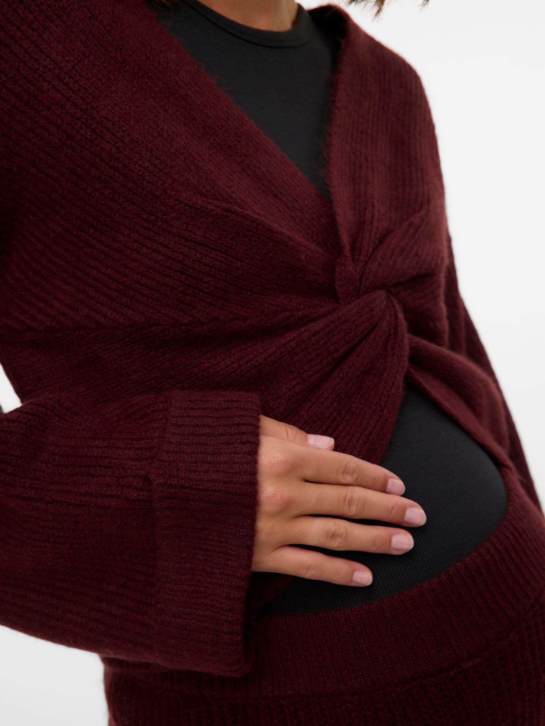 mamalicious-mlpilar-umstands-strickpullover-mit-knoten-detail-und-v-ausschnitt image 5