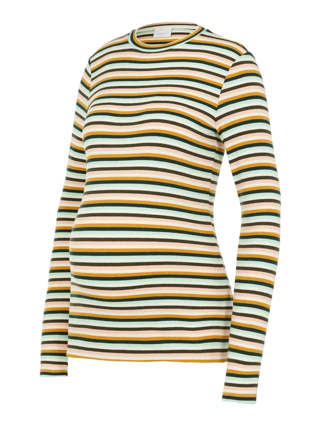 mamalicious-umstandstop-mlmalle-geripptes-langarmshirt-mit-rundhalsausschnitt image 1